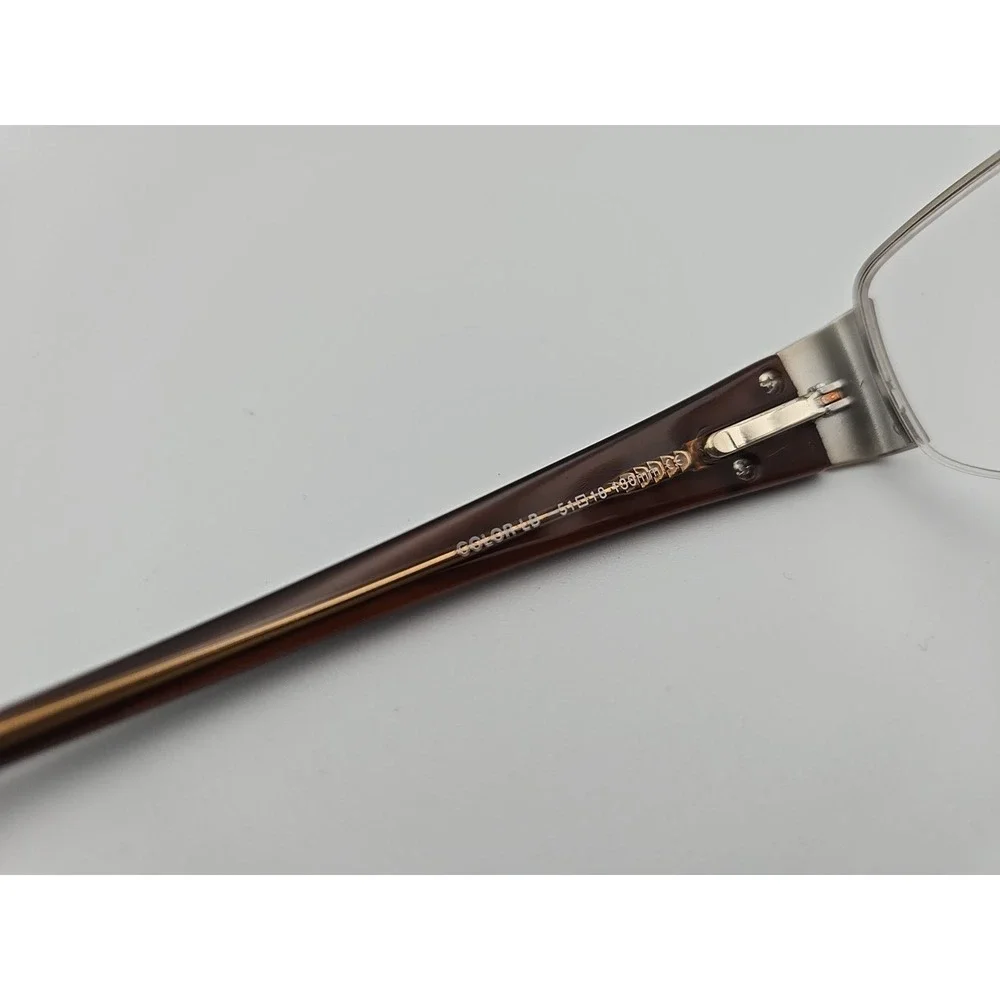 ELLE‎ EL18758 Color LB Womens Oval Half Rim Eyeglasses 51-18-130 (Frames Only)